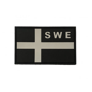 Svart Vit Flagga SWE (PVC) - Svenska Hjältar AB