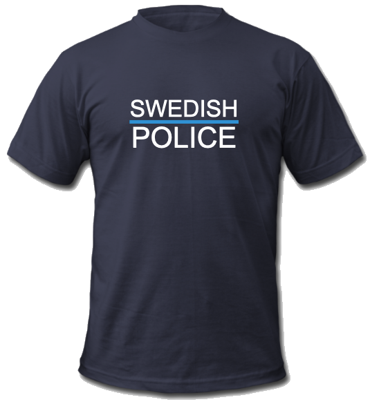 Swedish Police t-shirt vit - Svenska Hjältar AB