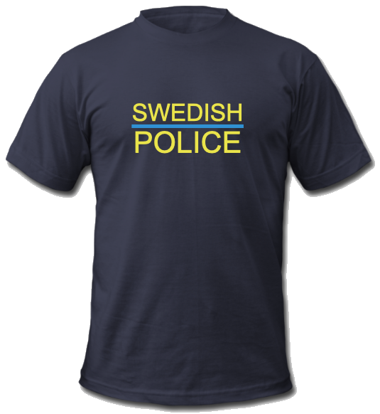 Swedish Police T-shirt Gul - Svenska Hjältar AB